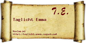 Taglicht Emma névjegykártya